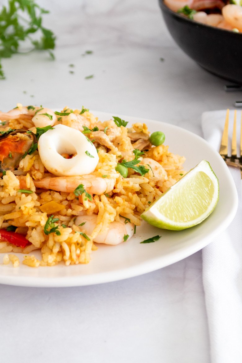 Paella com Frutos do Mar