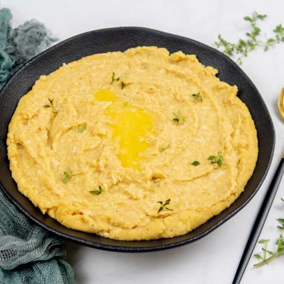 Polenta Cremosa de Grão-de-Bico e Fubá | Chefinha Natural