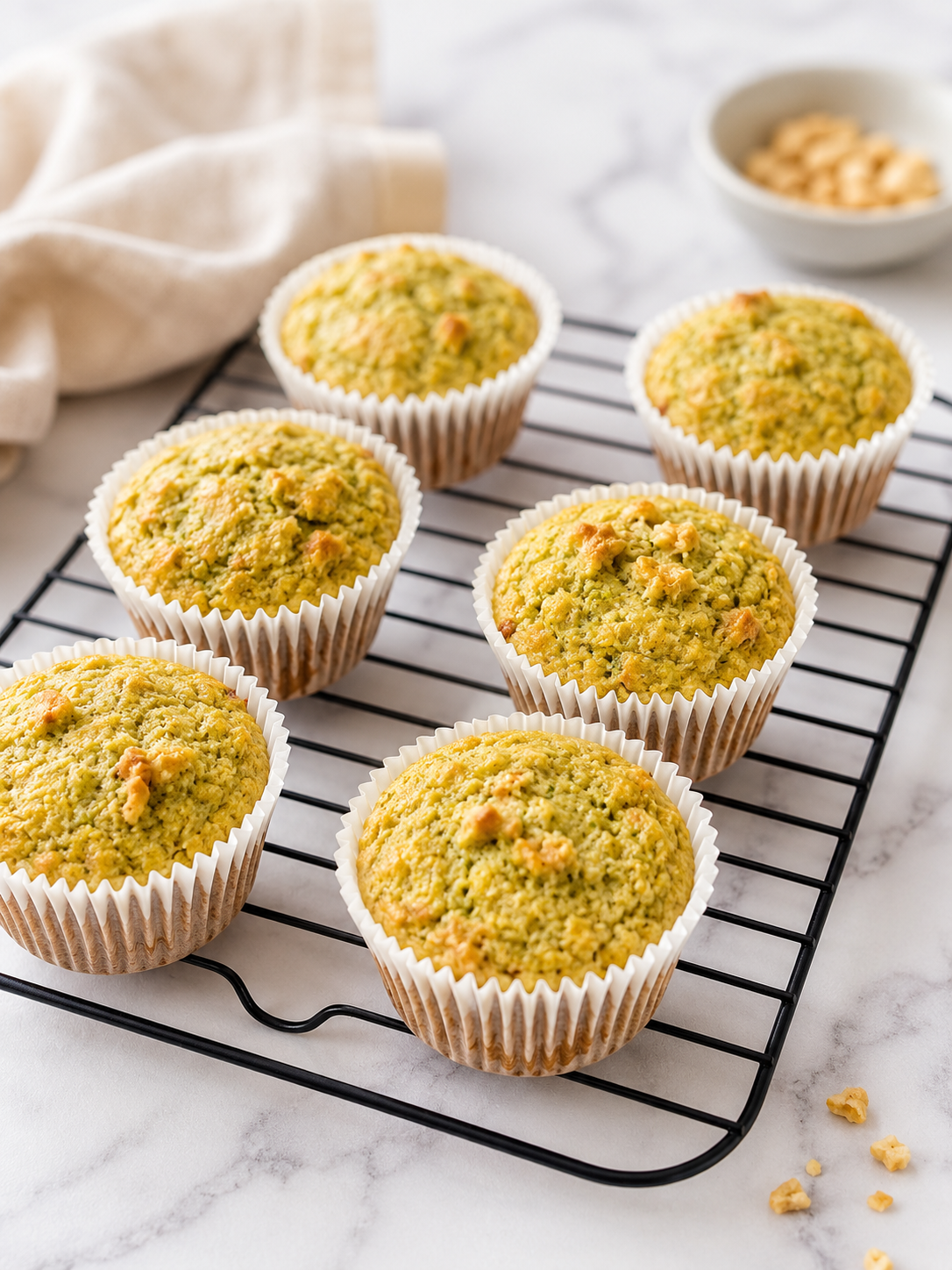Muffin de abobrinha sem glúten feito com farinha de amêndoas