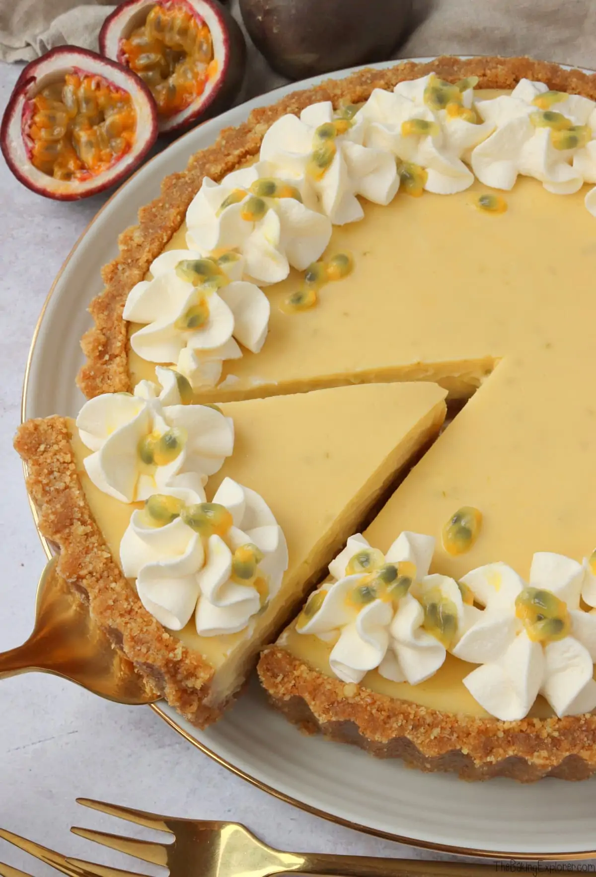 torta de maracujá-sem glúten e sem laticínios 