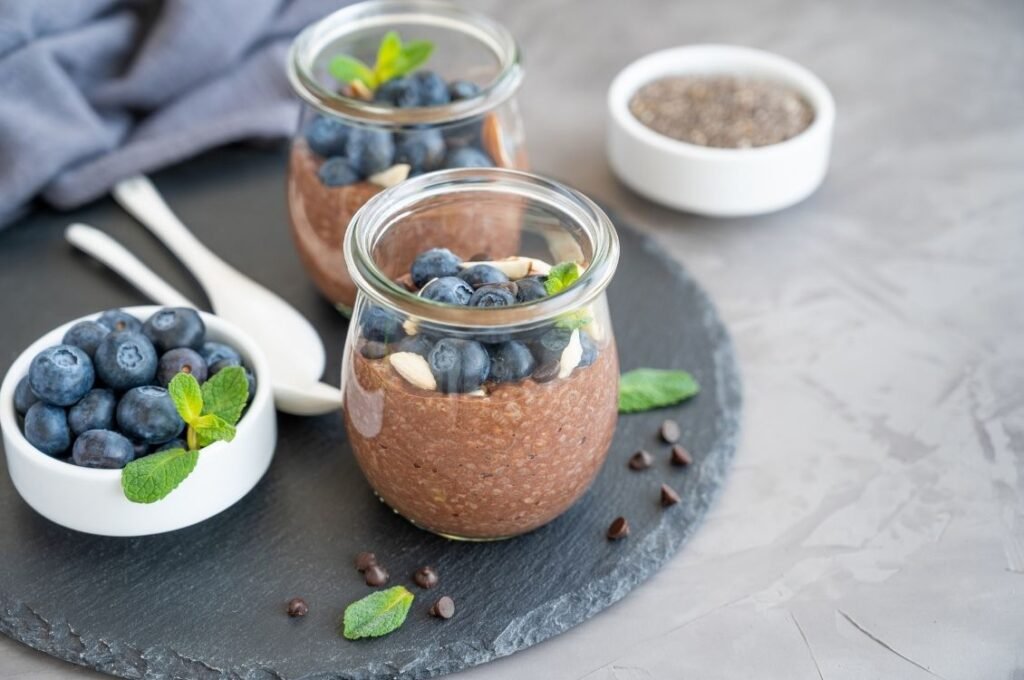 receita de pudim de chia proteico saudável